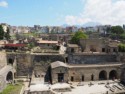 Panorama of Herculaneium with Vesuvius in the distance