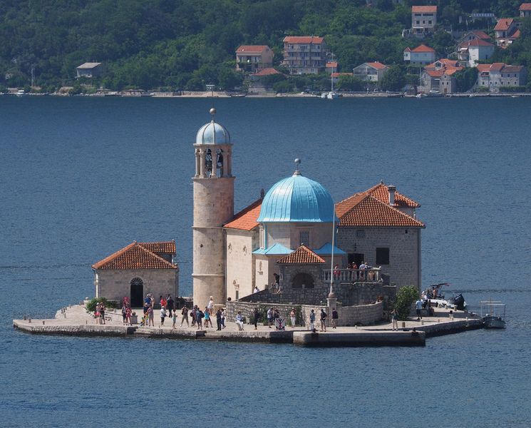 Close-up of Our Lady of the Rocks