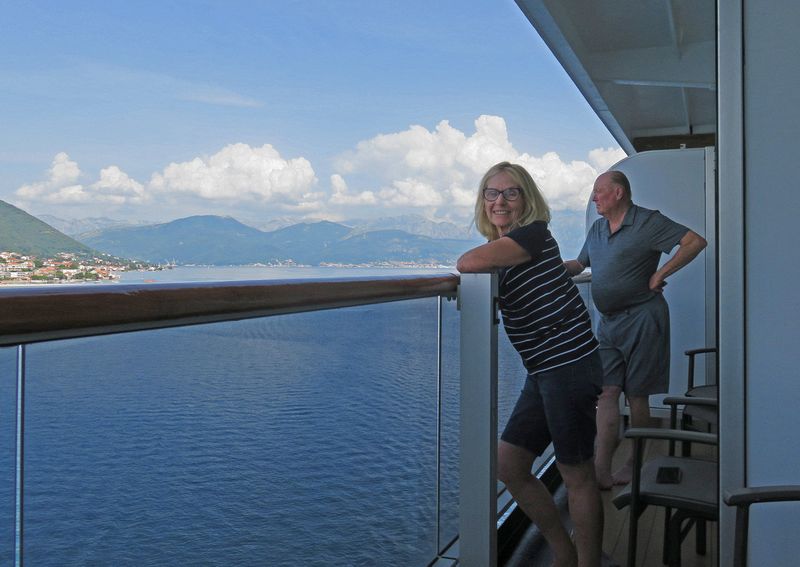 Eloise and Livingston on the balcony