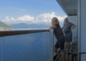 Eloise and Livingston on the balcony