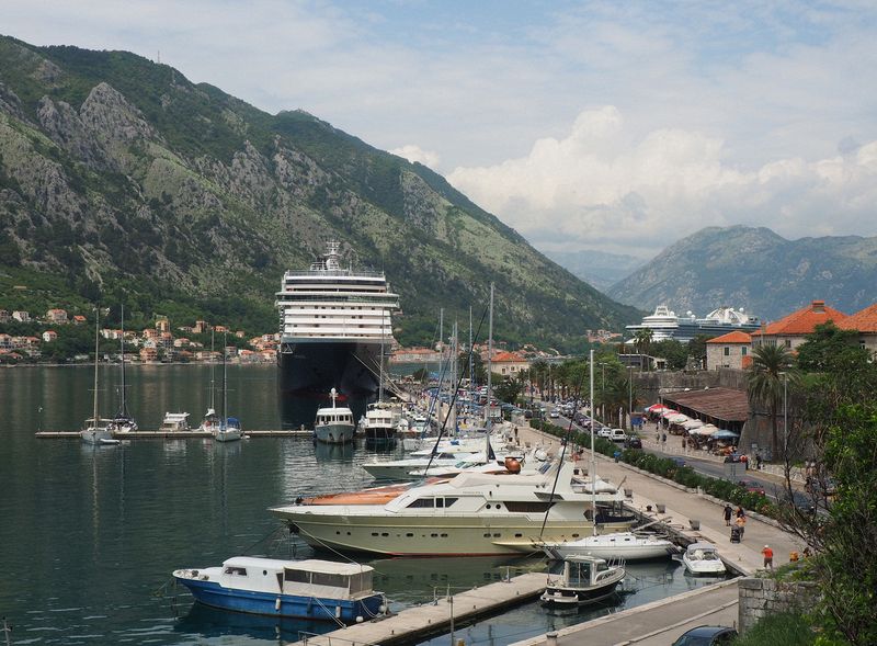 Our ship is docked right next to the city walls