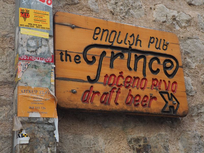 Sign for an English pub