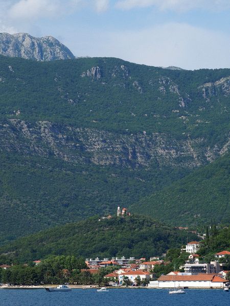 Village and mountains