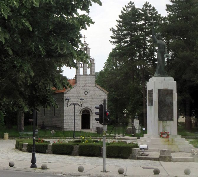 Vlaska Church and WWI war memorial in Cetinje