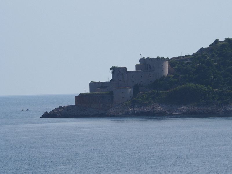 We pass Fort Sharp, Croatia as we head into open waters