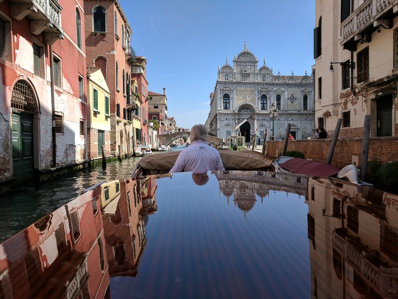 Boating through the canals