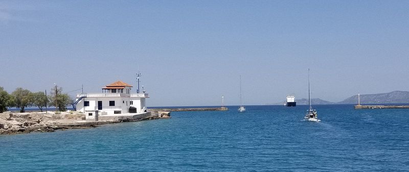 A tanker waits to come through from the other direction