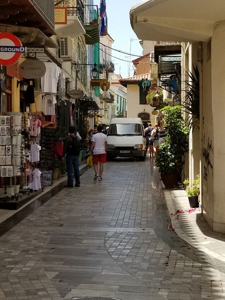 Another narrow shopping street