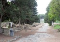 Entrance to city via the cemetery