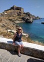 Eloise with the Acropolis behind her