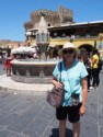 June by the fountain in the town square