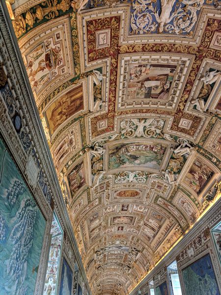 Ceiling in the gallery of maps