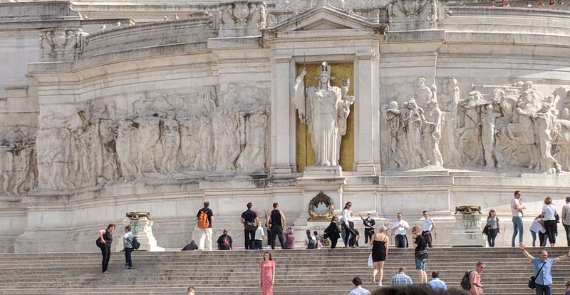 Statue of the goddess Roma at the Altare della Patria