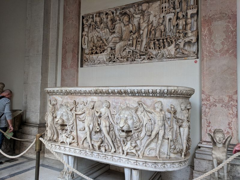 Stone coffin in the Vatican Museum