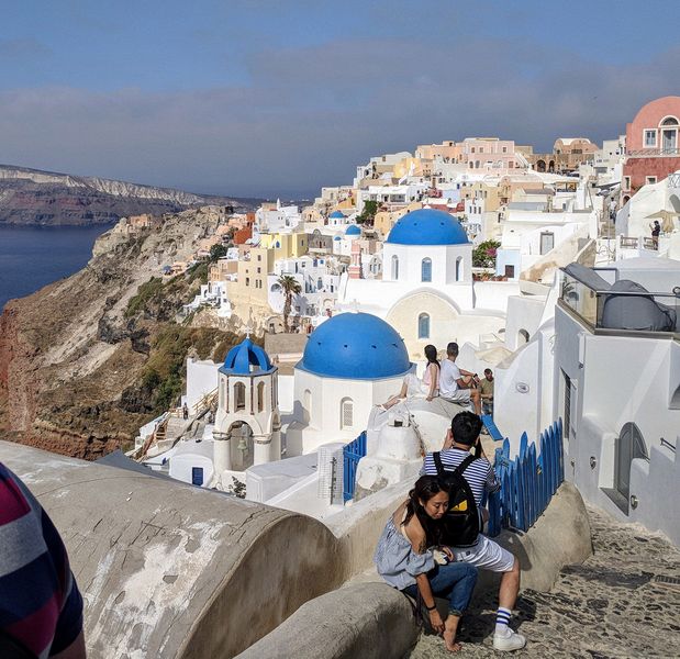 Blue domes in Oia