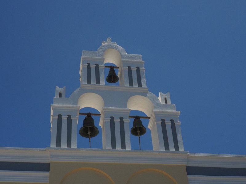 Bell tower with back lighting