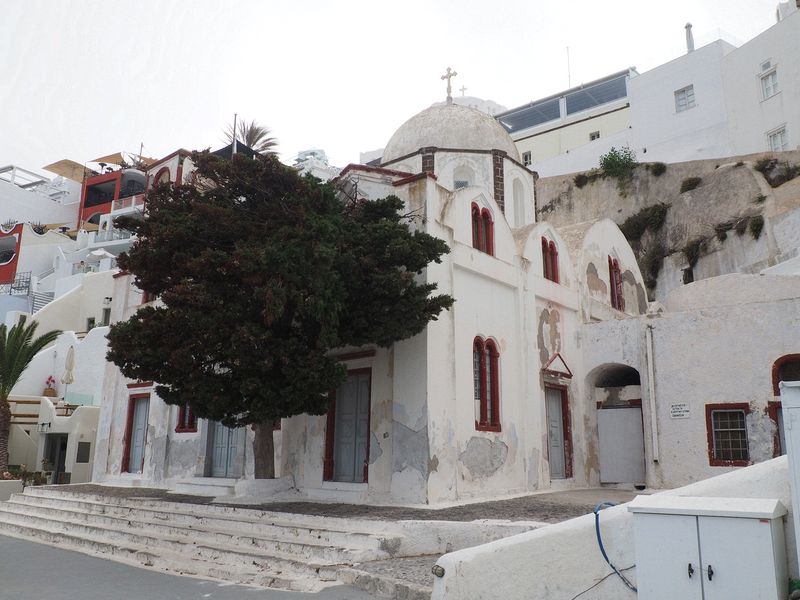 Local church with an old cedar tree