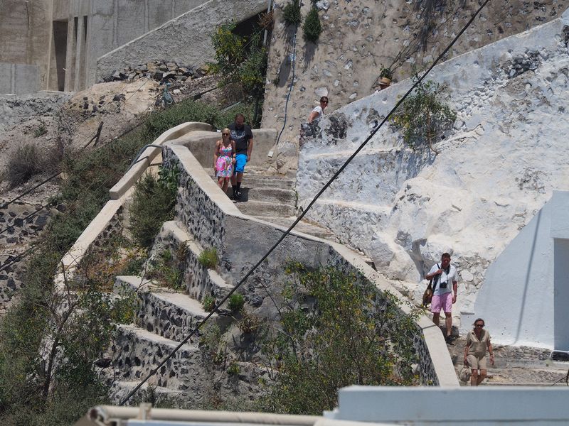 Steep stairs on the walkway