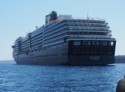 View of our ship as we approach by tender