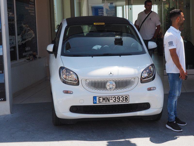 Brand new Smart Car which also has a Mercedes logo