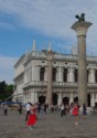 A fashion shoot in front of the two pillars