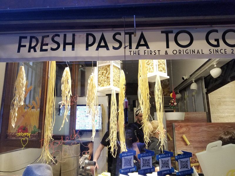 A shop selling fresh pasta