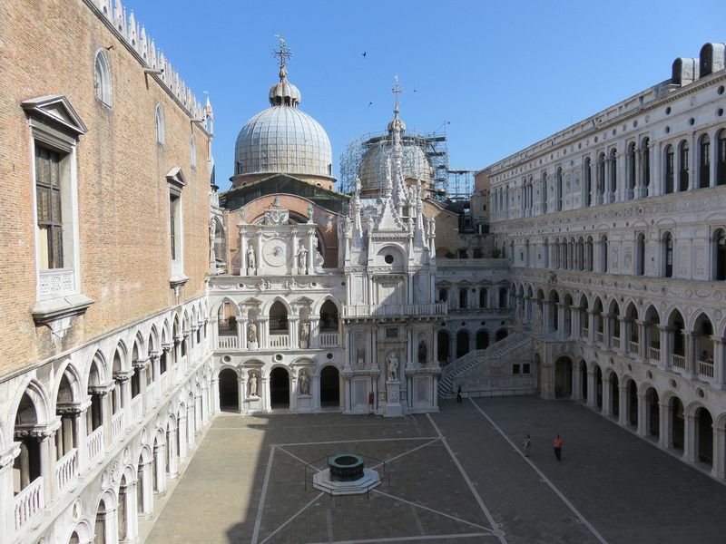 A view of the courtyard below