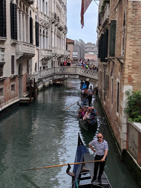 Gondolas go right by our hotel