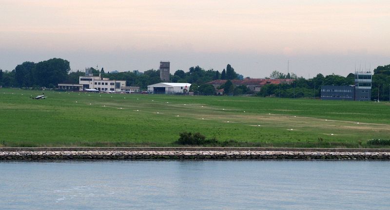 The grass airfield for tourists on Lido