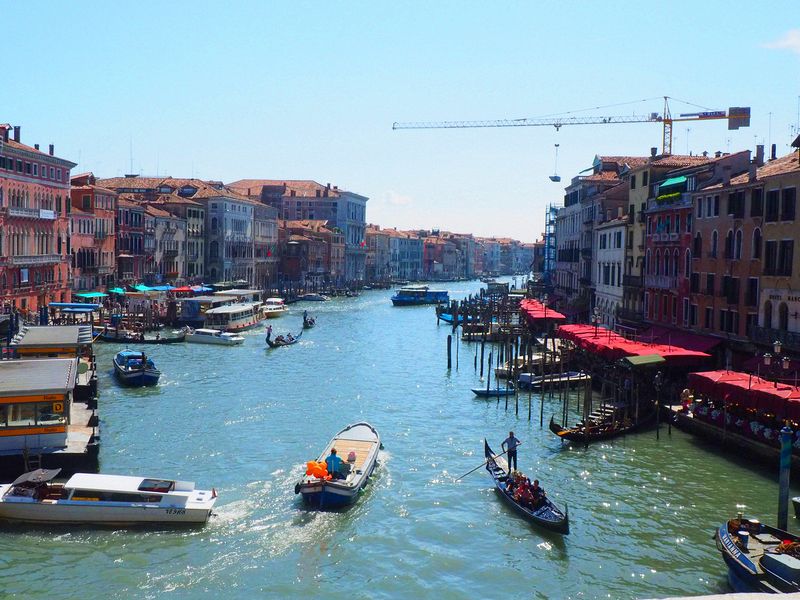 View of the Grand Canal from the Rialto Bridge