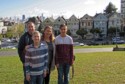 Dave, Nicholas, Jen, and Andrew at the 'painted ladies' of Alamo Square