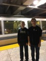 Nicholas and Andrew at the BART station