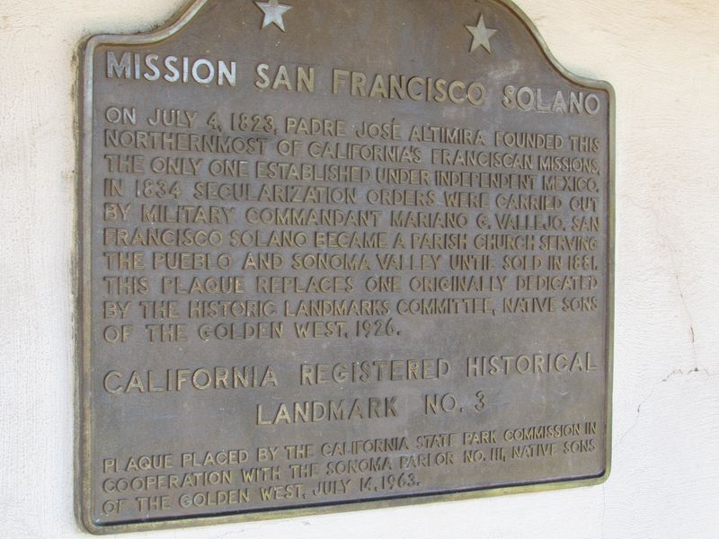 The last of the Spanish missions founded in 1823