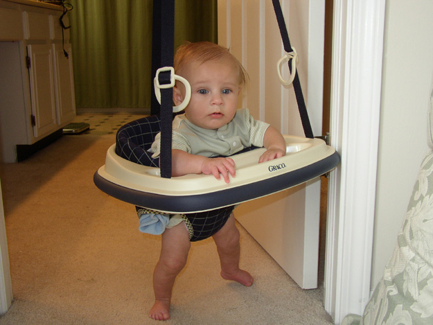 158-andrew loves his new bouncer