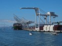 Cranes to unload large cargo ships
