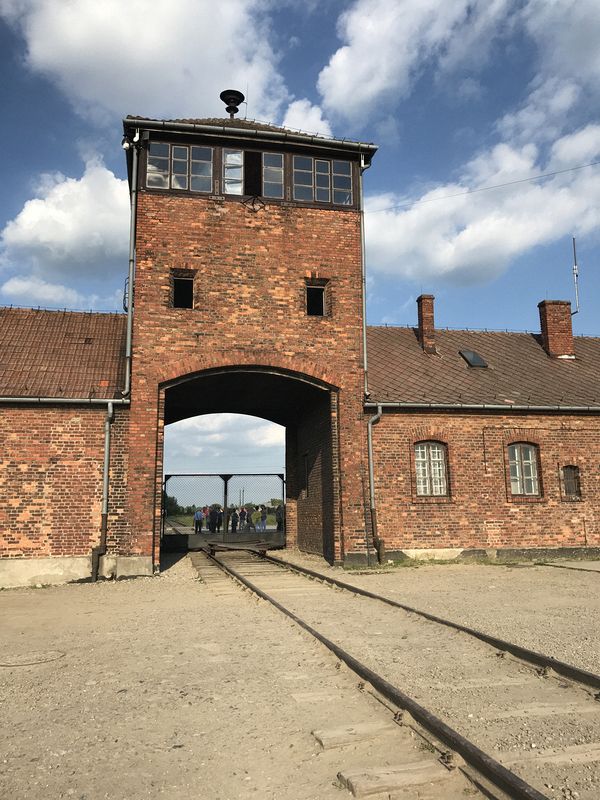 Rail entrance to the camp