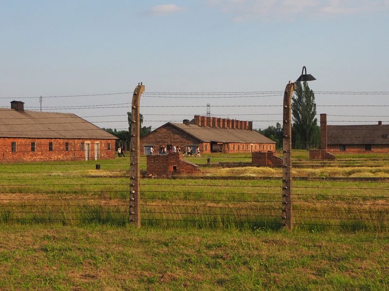 The camp kitchen with many chimneys