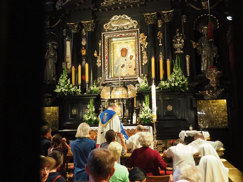 Church service in the shrine to the Black Madonna