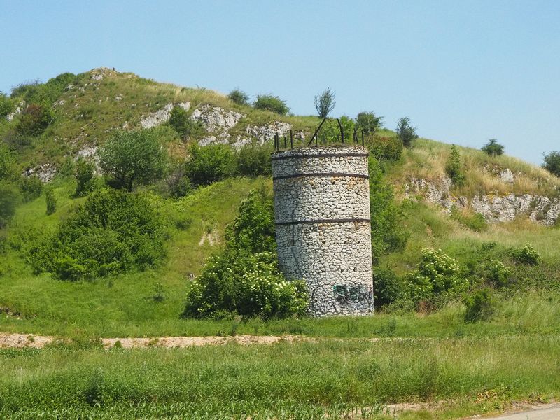 Ruins of an old tower along the way