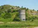 Ruins of an old tower along the way