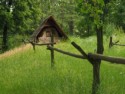 Fence and small outbuilding