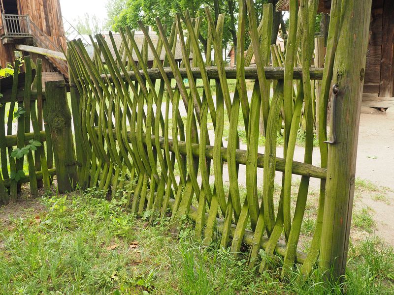 Stick staves for a fence