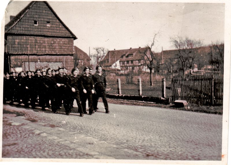 Bruno marching at school