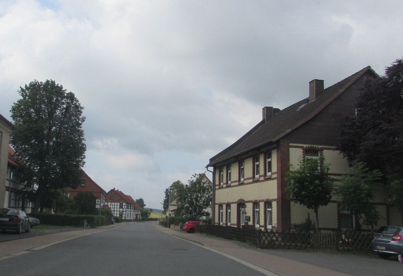 Looking down the street