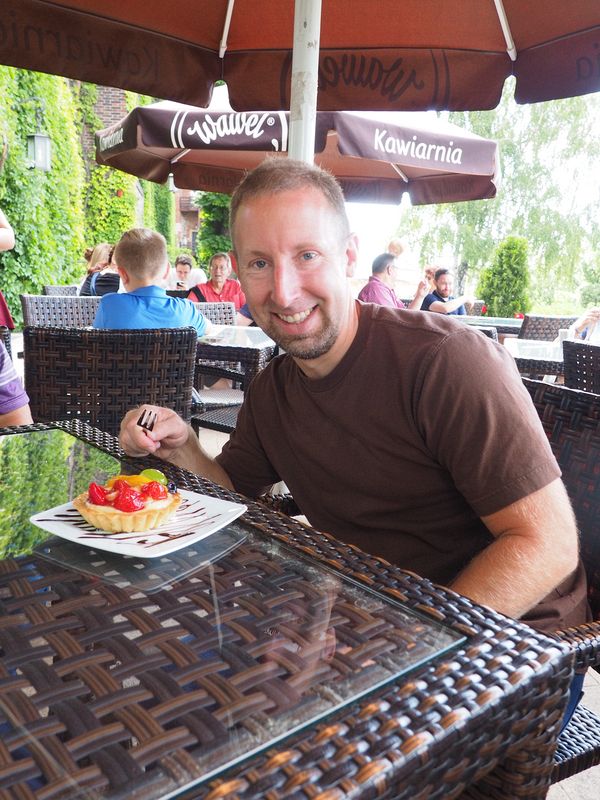 Josh likes his fruit tart