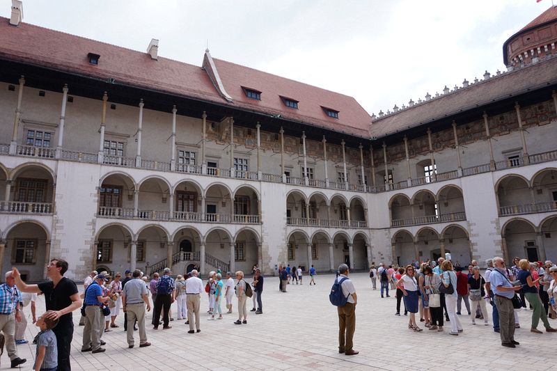 The castle courtyard