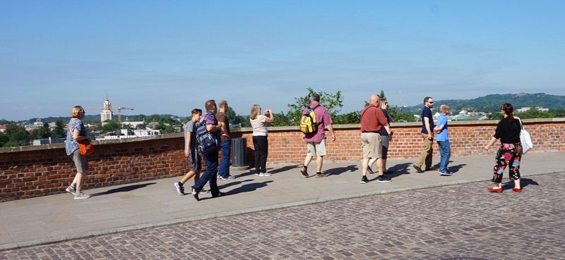 Walking to the top of Wawel Hill