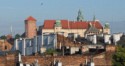 We can see Wawel Castle over the rooftops from our hotel