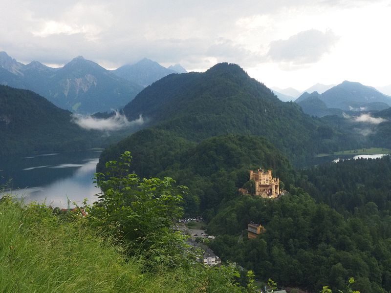 Hohenschwangau Castle and the Alps