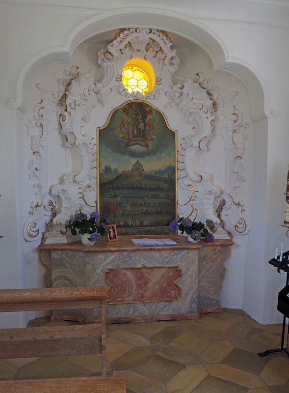 Inside the little chapel